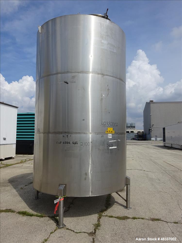 Used Stainless Steel Metals Inc. Approximately 4,000 Gallon Tank