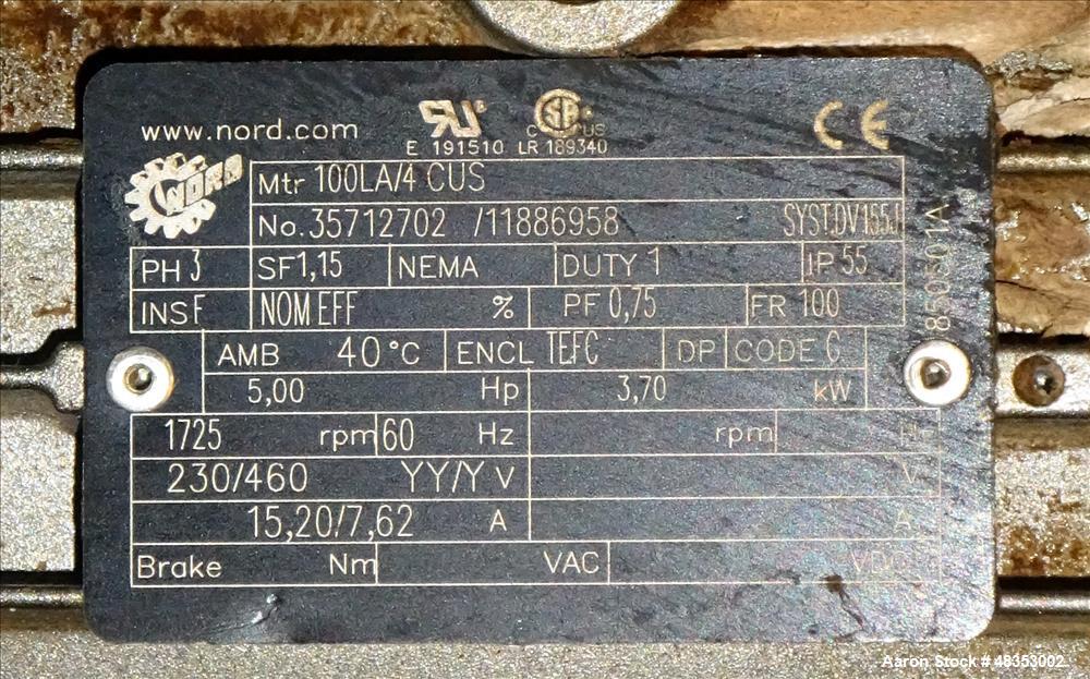 Used Tank, Approximately 1,700 Gallon, 304 Stainless Steel, Vertical.