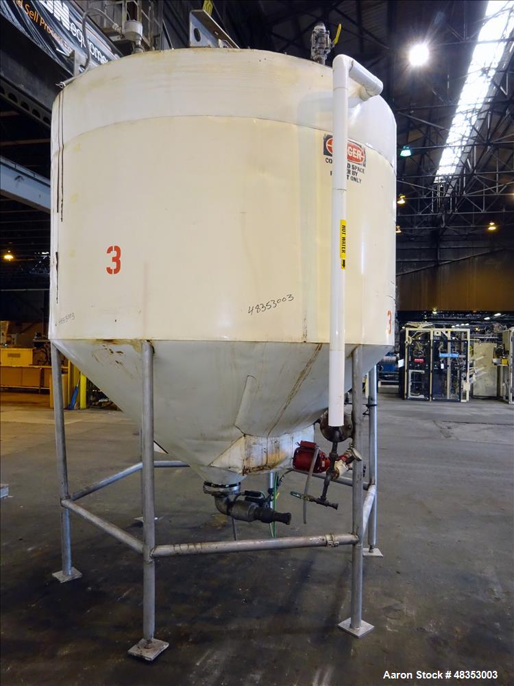 Used Tank, Approximately 1,700 Gallon, 304 Stainless Steel, Vertical.