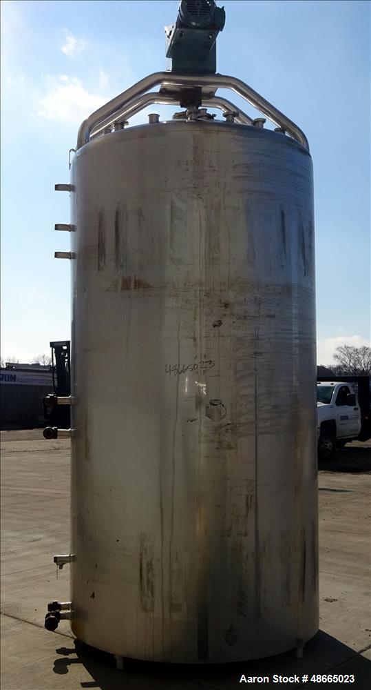 Used Mueller Jacketed Mix Tank, Approximate 1,600 Gallon, 316 Stainless Steel.