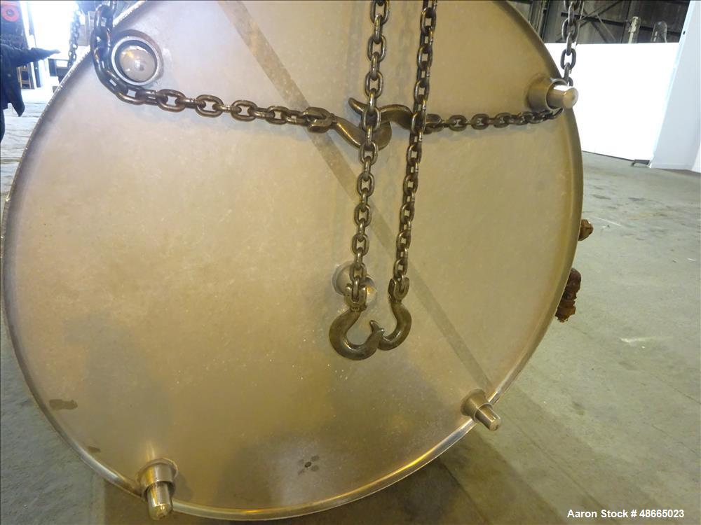 Used Mueller Jacketed Mix Tank, Approximate 1,600 Gallon, 316 Stainless Steel.