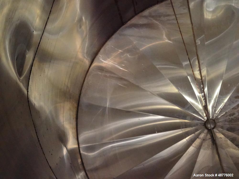 Used Tank, Approximately 2400 Gallon, 304 Stainless Steel, Vertical.