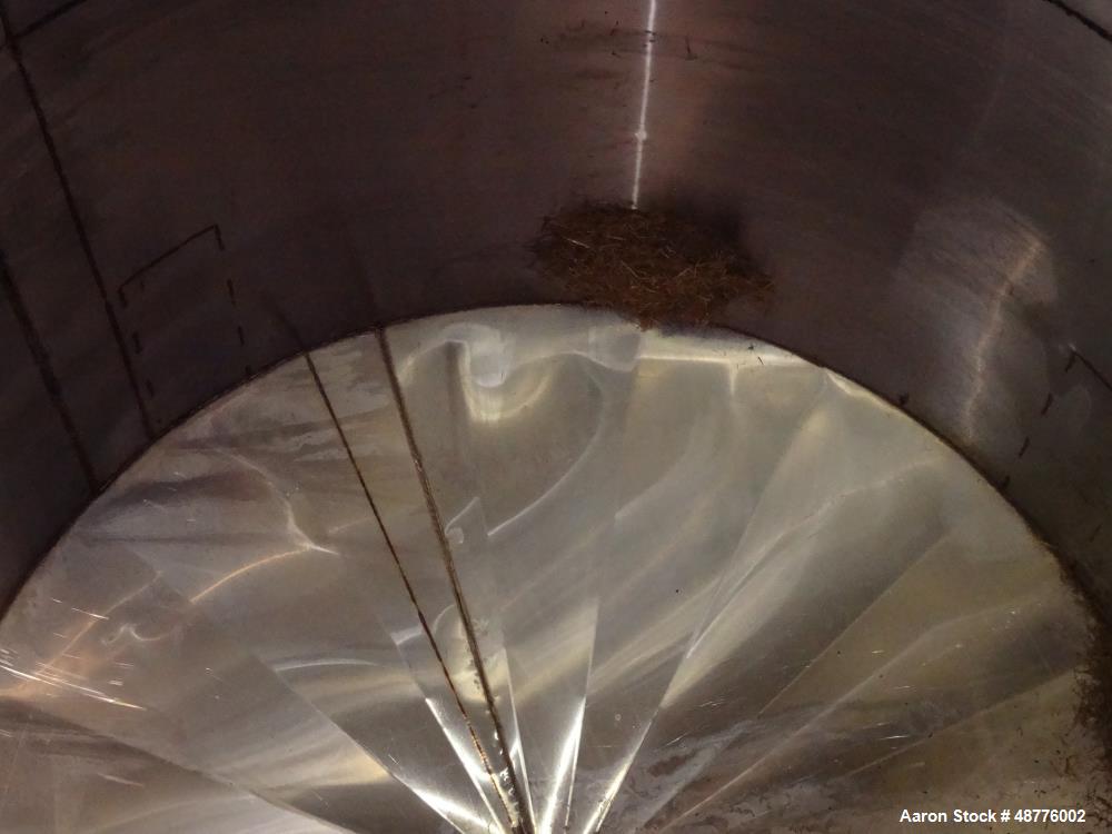 Used Tank, Approximately 2400 Gallon, 304 Stainless Steel, Vertical.
