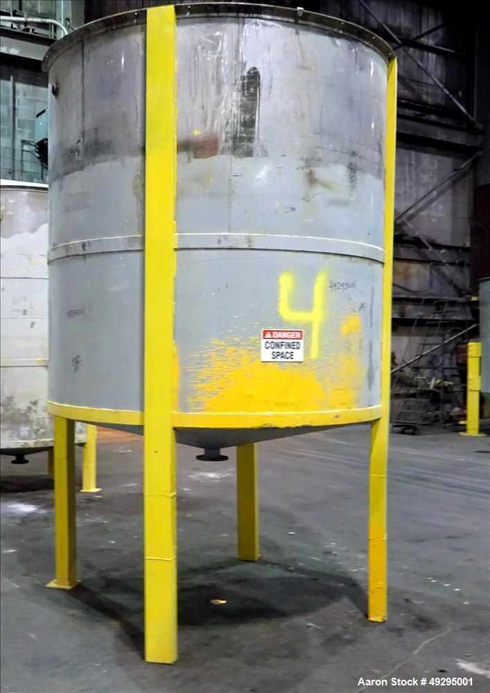 Used Tank, Approximate 2,500 Gallon, 304 Stainless Steel, Vertical.
