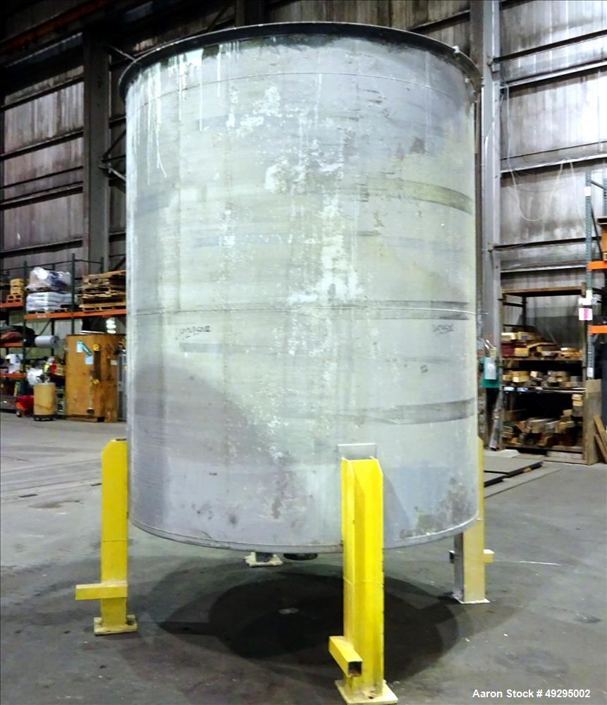 Used- Tank, Approximate 2,900 Gallon, 304 Stainless Steel, Vertical