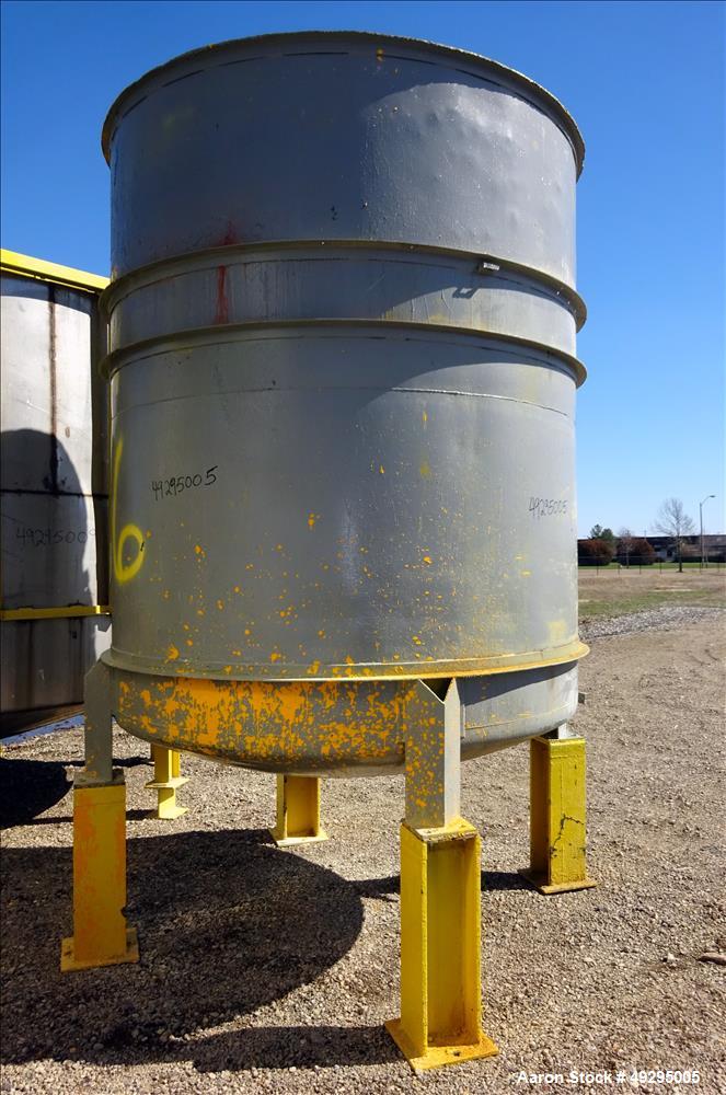 Used Tank, Approximate 2,300 Gallon, Stainless Steel, Vertical.