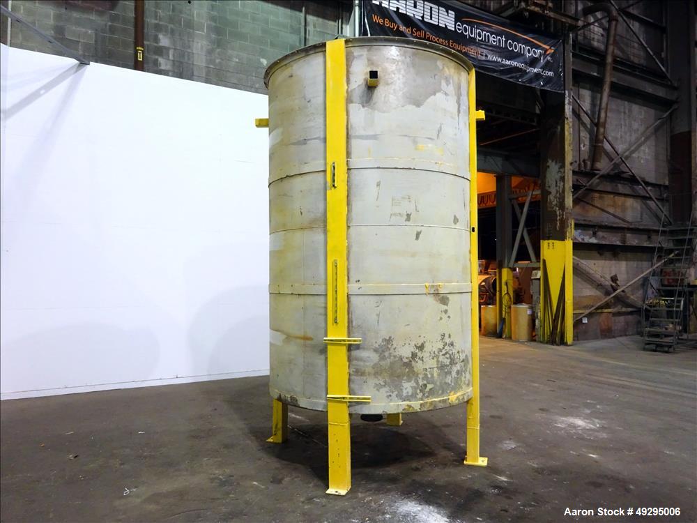 Used- Tank, Approximate 2,500 Gallon, 304 Stainless Steel, Vertical