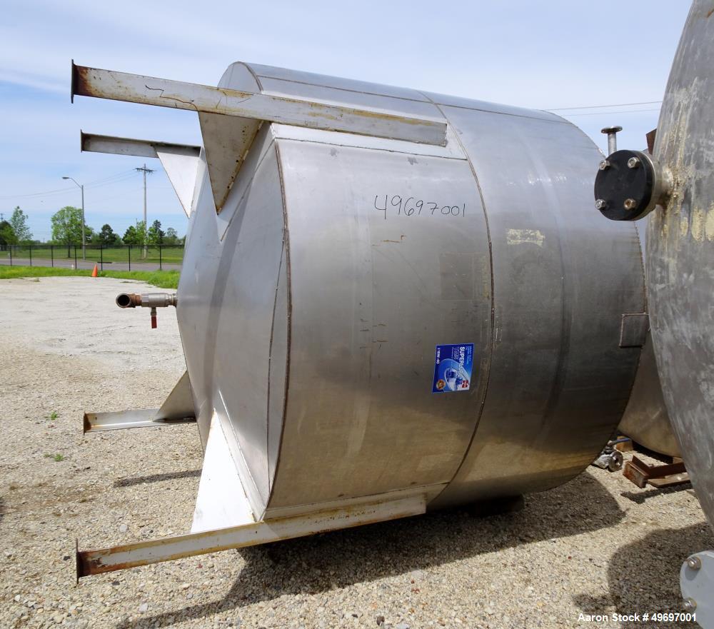 Used Tank, Approximate 2400 Gallon, Stainless Steel, Vertical