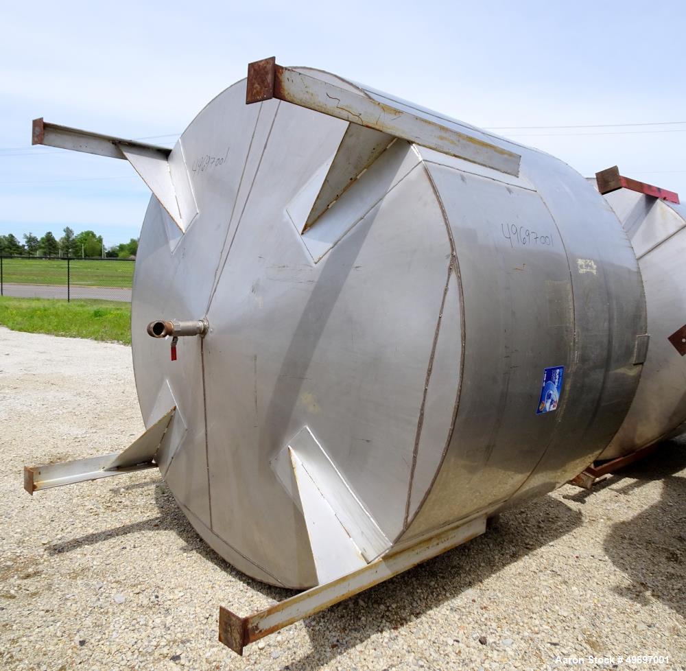 Used Tank, Approximate 2400 Gallon, Stainless Steel, Vertical