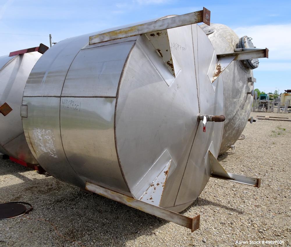 Used- Tank, Approximate 2400 Gallon, Stainless Steel, Vertical