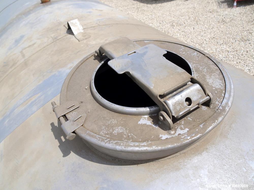 Used- Tank, Approximate 2400 Gallon, Stainless Steel, Horizontal.