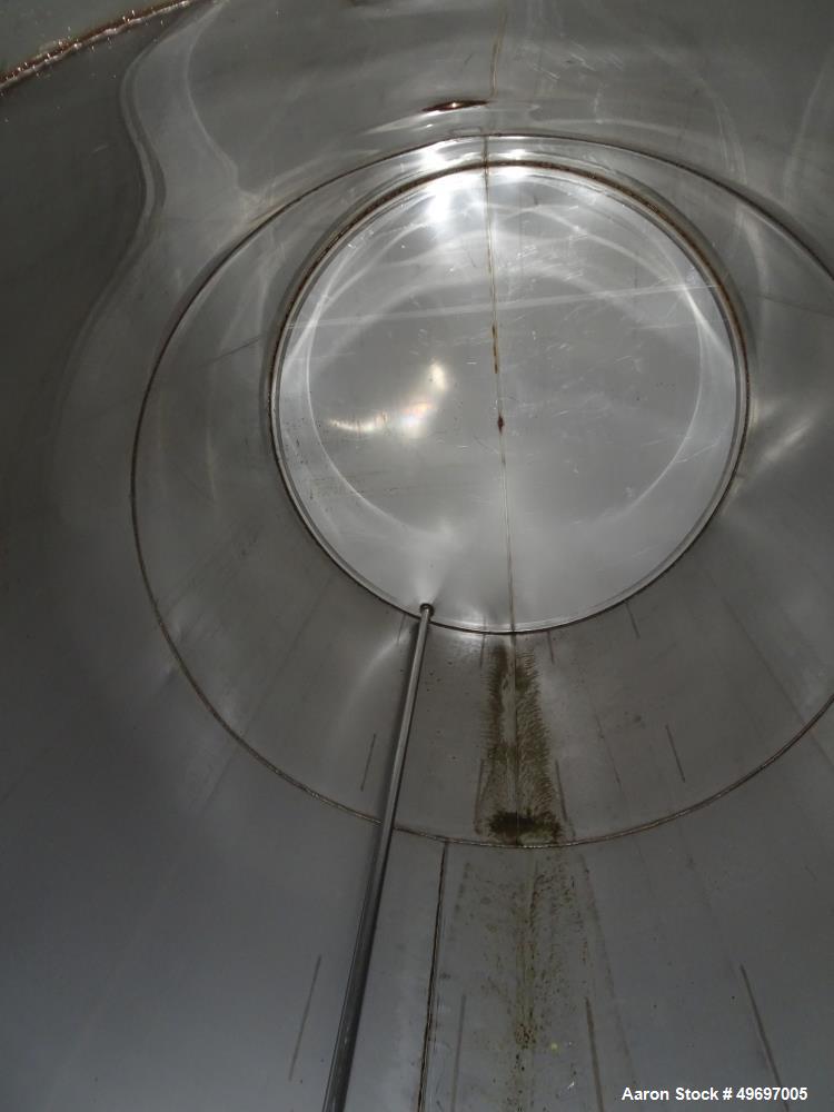 Used Tank, Approximate 2400 Gallon, Stainless Steel, Horizontal.