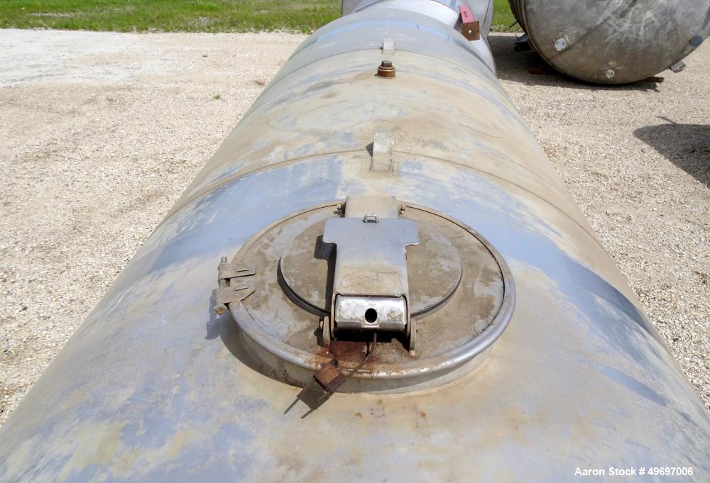 Used Tank, Approximate 2400 Gallon, Stainless Steel, Horizontal