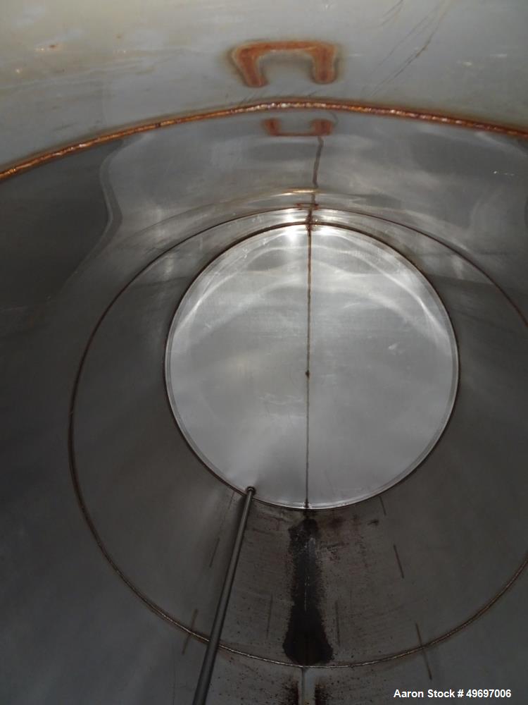 Used Tank, Approximate 2400 Gallon, Stainless Steel, Horizontal