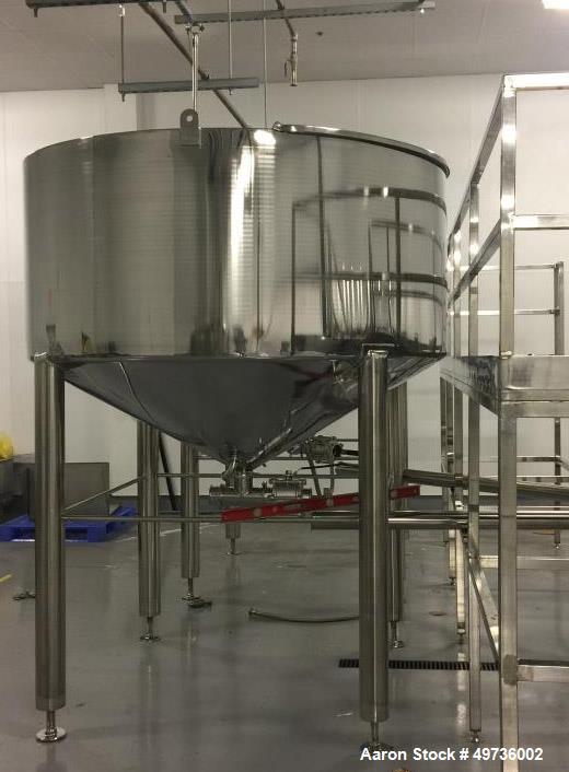 Used Kunbo Stainless Steel Cone Bottomed Storage Tank