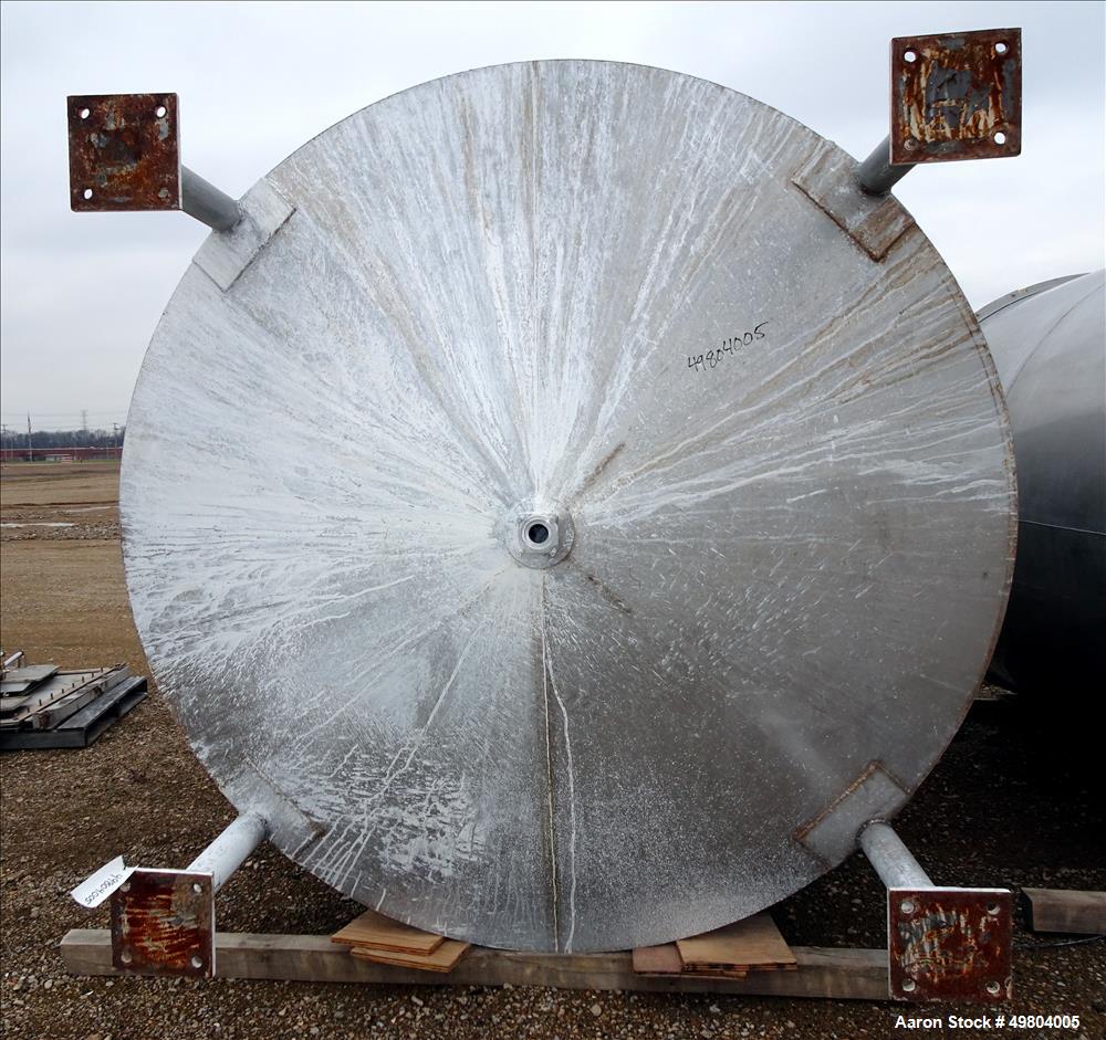 Used Bright Sheet Metal Tank, Approximately 4,000 Gallon, 304 Stainless Steel