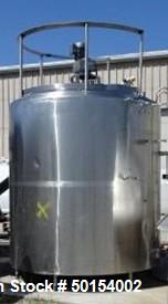 Used Damrow Tank, 2,400 Gallon, Stainless Steel, Vertical.