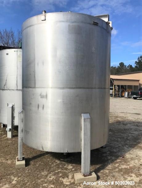 Used- 2,500 Gallon 316 Stainless Steel Mix Tank