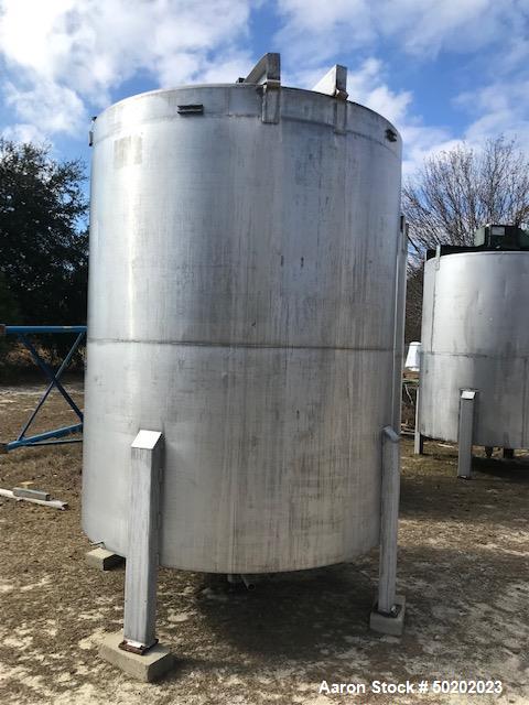Used- 2,500 Gallon 316 Stainless Steel Mix Tank