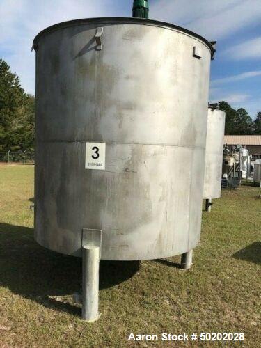 Used 2500 Gallon Vertical Stainless Steel Mix Tank