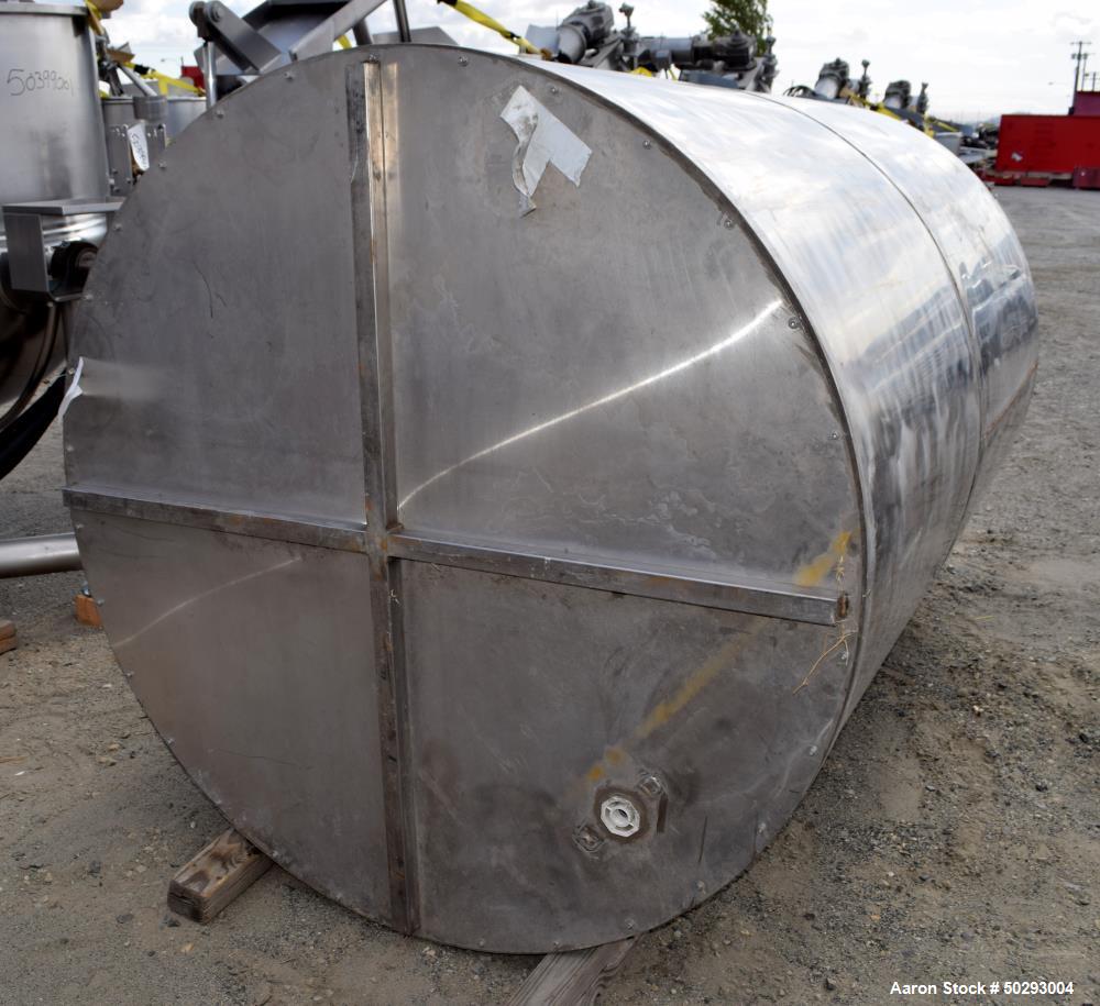 Used San-I-Tanks Tank, Approximately 1,000 Gallon, Stainless Steel. 