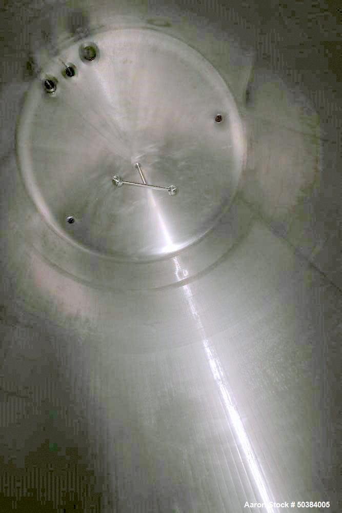 Used-Aprox. 3,500 Gal. Stainless Steel Jacketed Vertical Sugar Tank, Serial # 40-66-2250, with Dual Stainless Steel Spray Ba...
