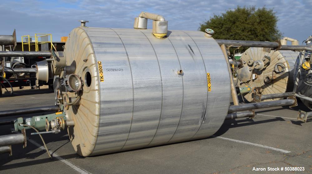 Used Andy J. Egan Jacketed Tank, Approximate 1500 Gallon