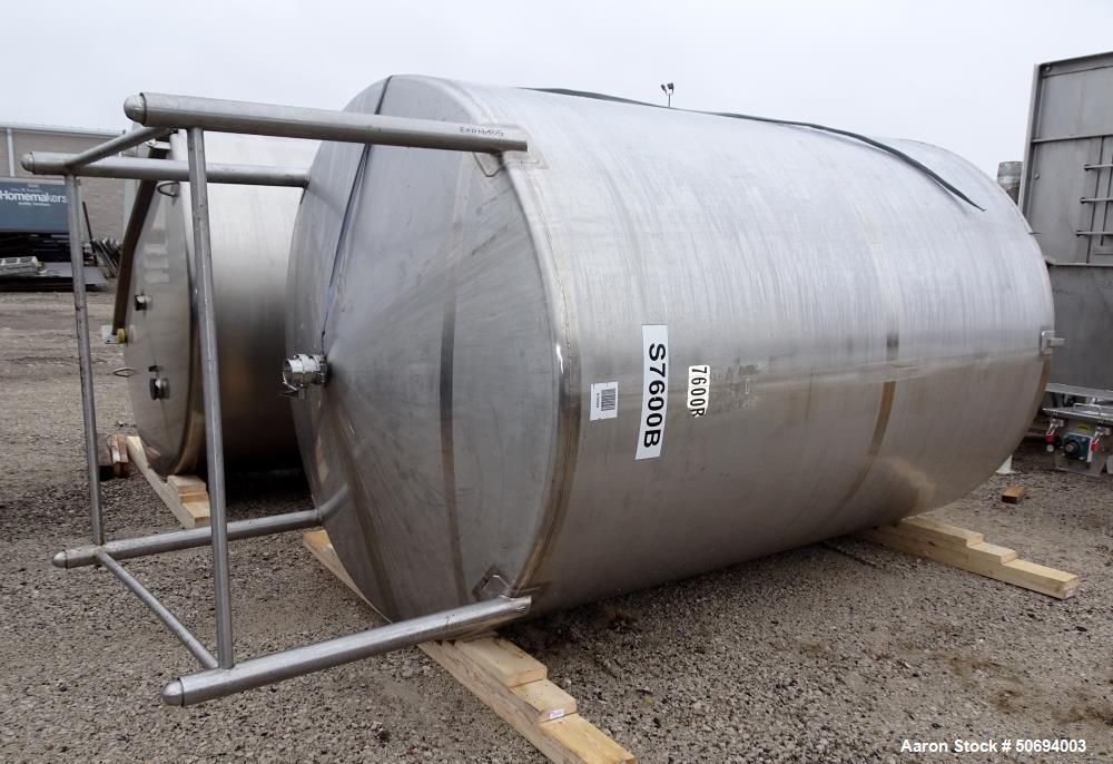 Used- Tank, 2300 Gallon, 316 Stainless Steel, Vertical.