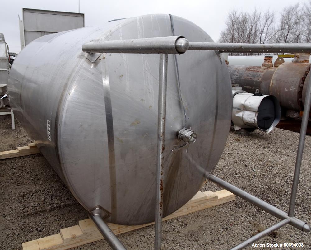 Used- Tank, 2300 Gallon, 316 Stainless Steel, Vertical.