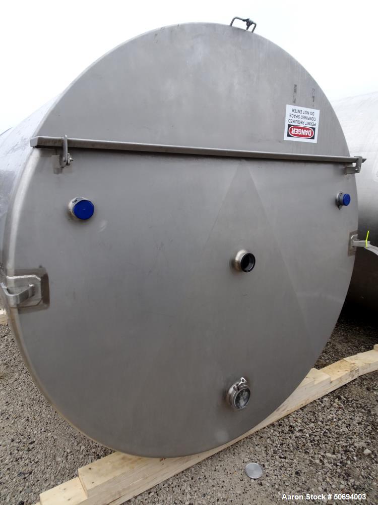 Used- Tank, 2300 Gallon, 316 Stainless Steel, Vertical.