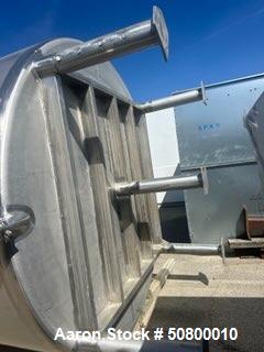 Used 3,200 gallon 316L Stainless Steel Single Wall Vertical Mix Tank.