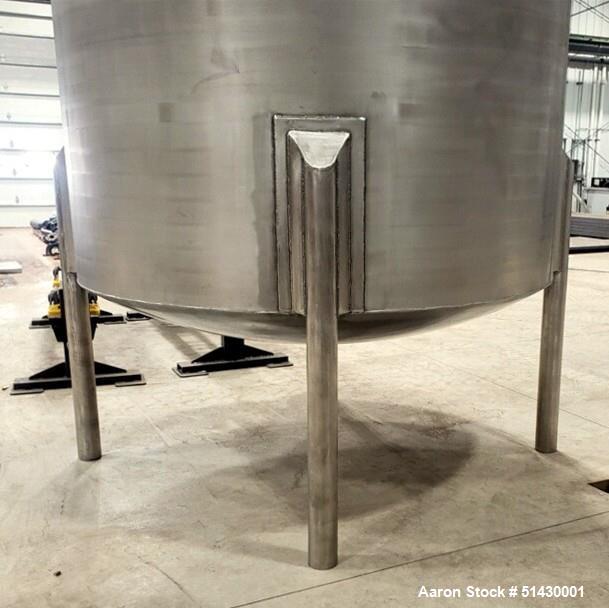 Unused- Iron Works 4,000 Gallon Tank, 316 Stainless Steel, Vertical.