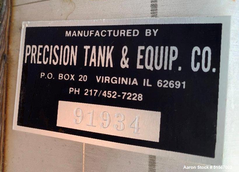 Precision 2,500 Gallon Stainless Steel Tank