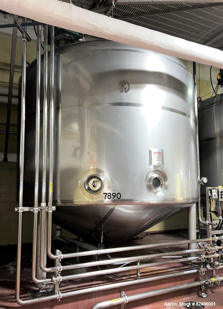 Used Falco Stainless Steel Equipment Jacketed Pressure Tank, Approximate 4000 Ga