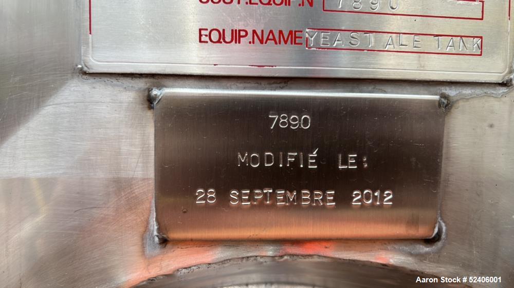 Used Falco Stainless Steel Equipment Jacketed Pressure Tank, Approximate 4000 Ga