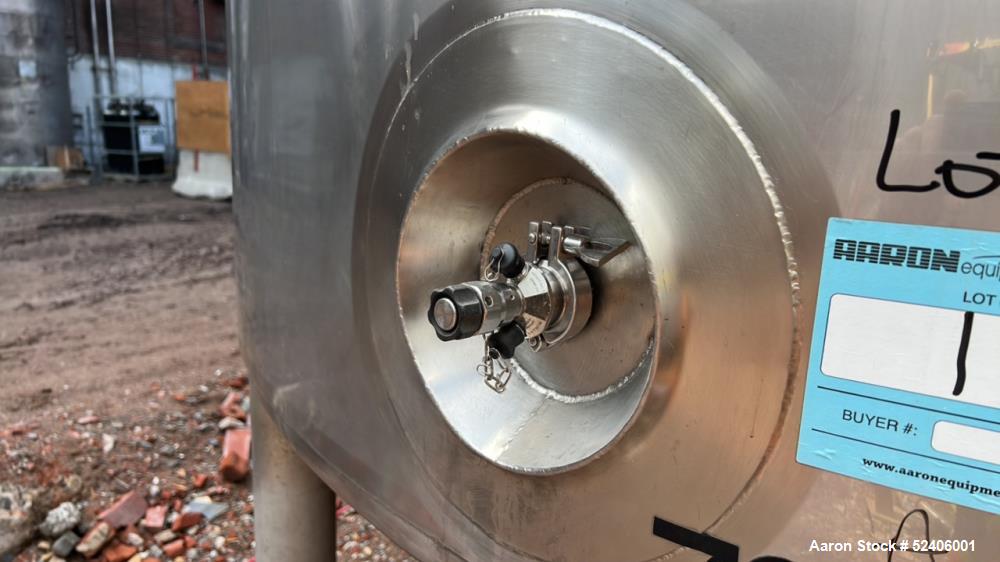 Used Falco Stainless Steel Equipment Jacketed Pressure Tank, Approximate 4000 Ga