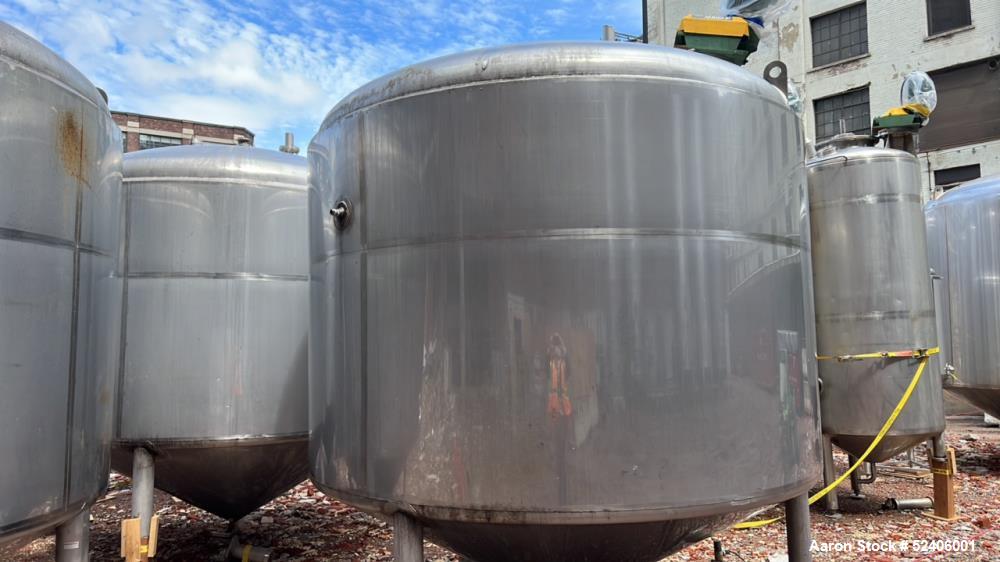 Used Falco Stainless Steel Equipment Jacketed Pressure Tank, Approximate 4000 Ga