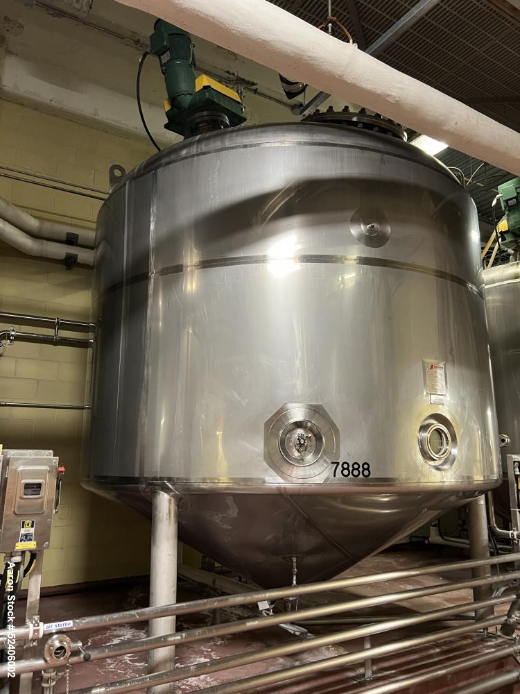 Used Falco Stainless Steel Equipment Jacketed Pressure Tank, Approximate 4000 Ga