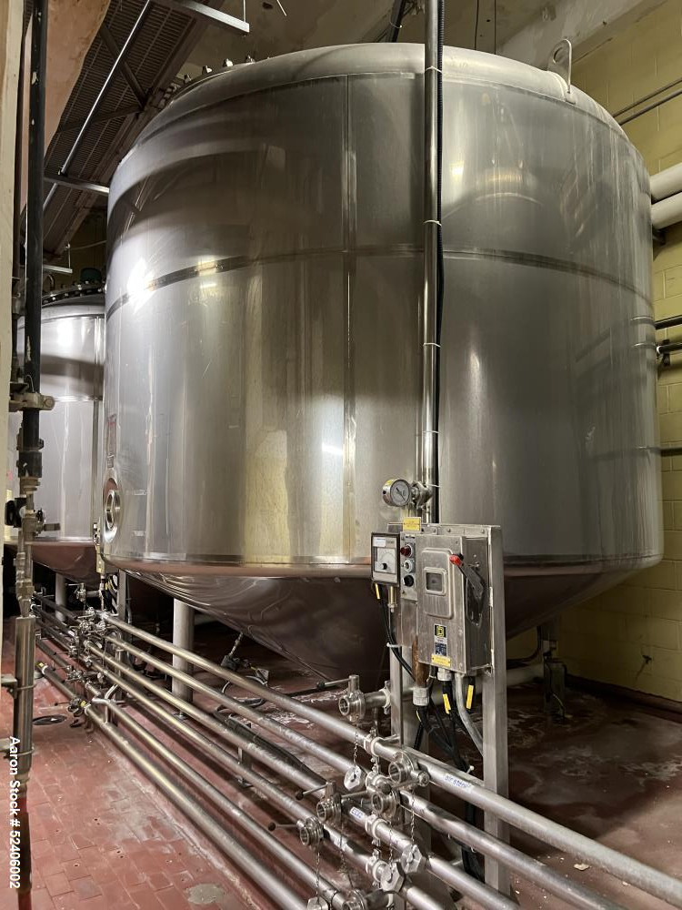 Used Falco Stainless Steel Equipment Jacketed Pressure Tank, Approximate 4000 Ga