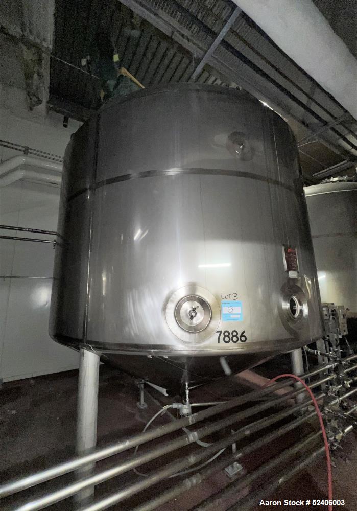 Used Falco Stainless Steel Equipment Jacketed Pressure Tank, Approximate 4000 Ga