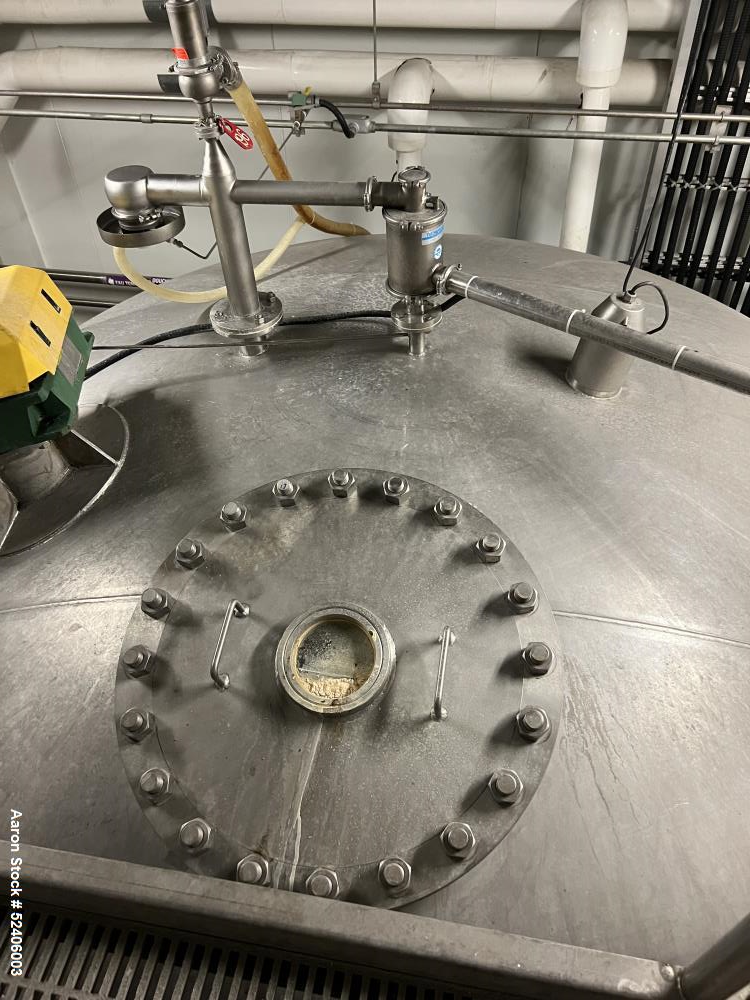 Used Falco Stainless Steel Equipment Jacketed Pressure Tank, Approximate 4000 Ga