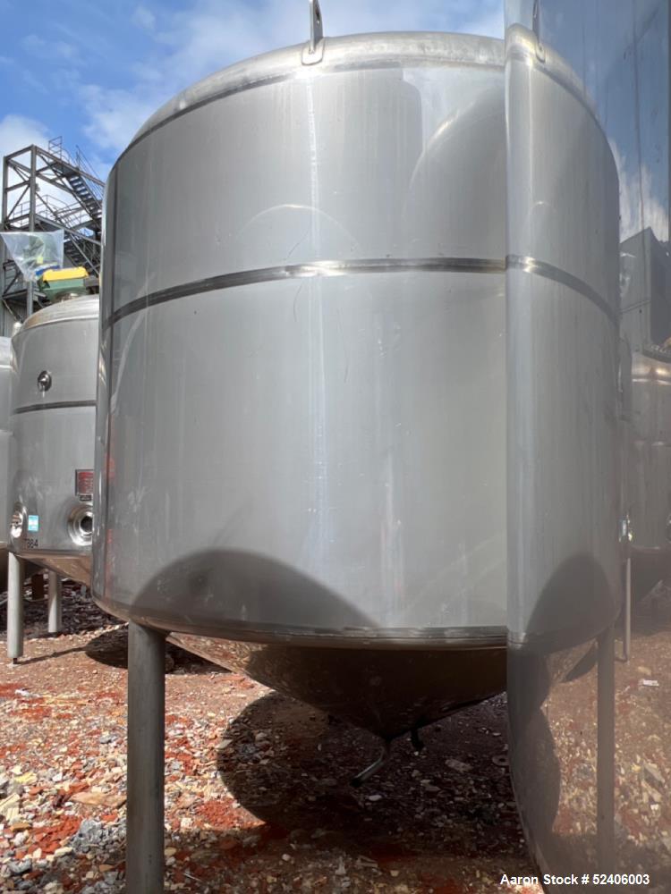 Used Falco Stainless Steel Equipment Jacketed Pressure Tank, Approximate 4000 Ga