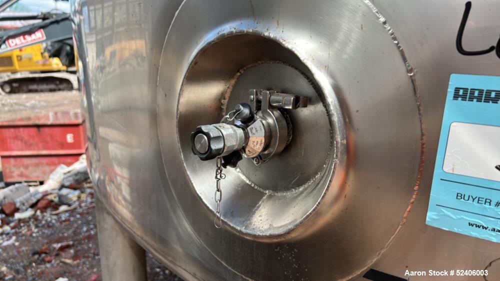 Used Falco Stainless Steel Equipment Jacketed Pressure Tank, Approximate 4000 Ga