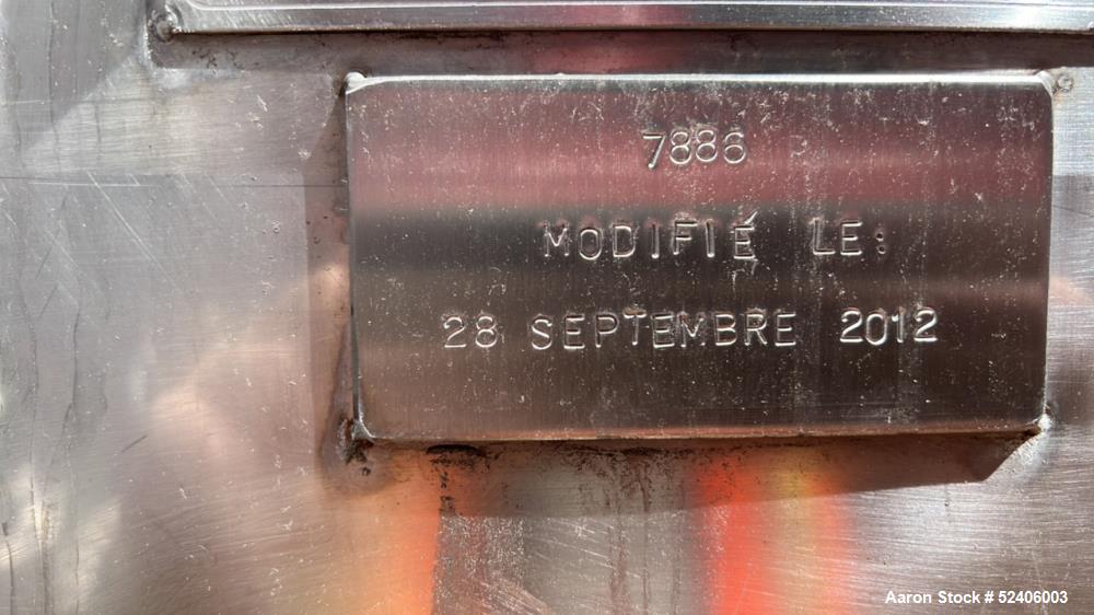 Used Falco Stainless Steel Equipment Jacketed Pressure Tank, Approximate 4000 Ga