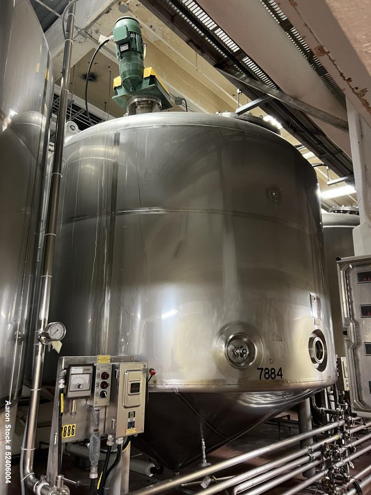 Used Falco Stainless Steel Equipment Jacketed Pressure Tank, Approximate 4000 Ga