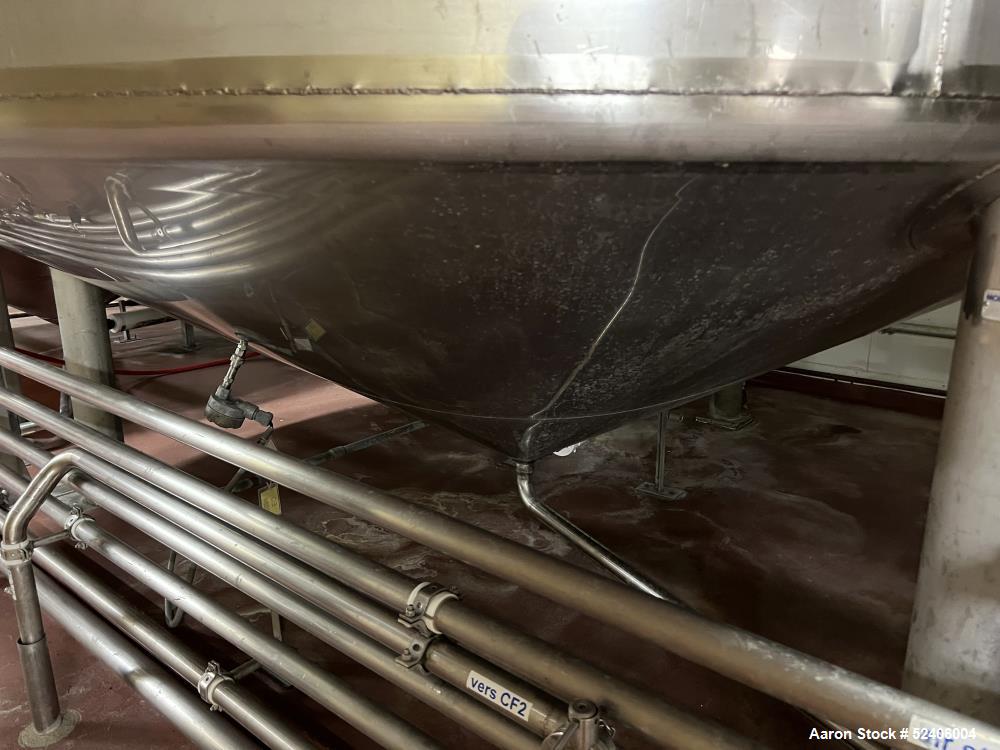 Used Falco Stainless Steel Equipment Jacketed Pressure Tank, Approximate 4000 Ga