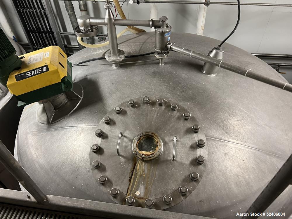 Used Falco Stainless Steel Equipment Jacketed Pressure Tank, Approximate 4000 Ga