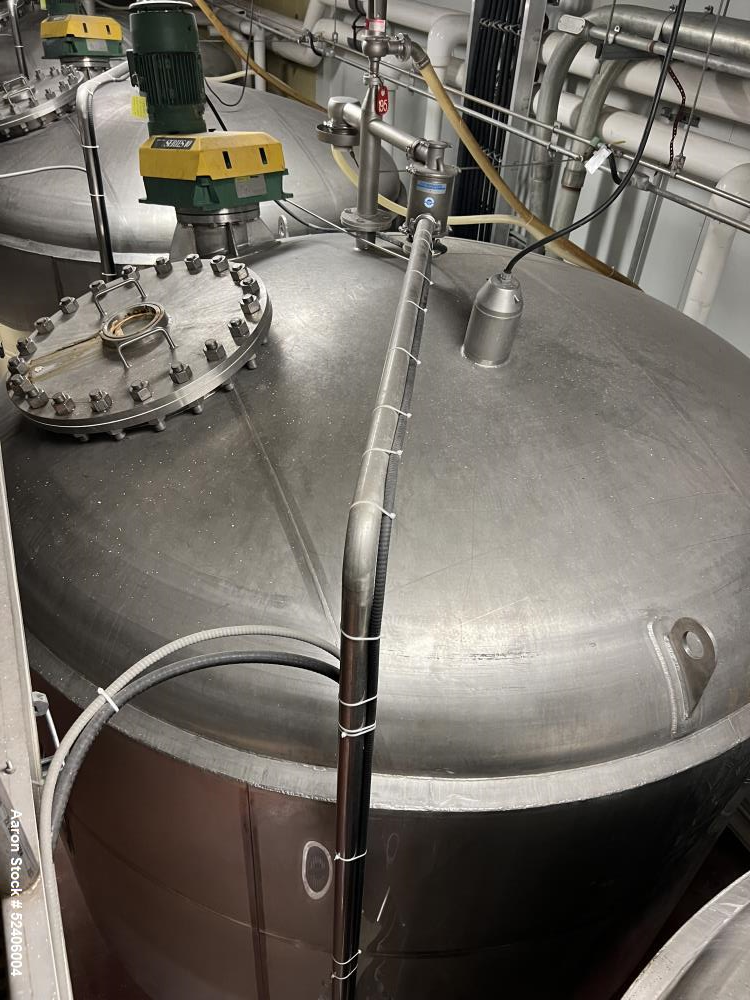 Used Falco Stainless Steel Equipment Jacketed Pressure Tank, Approximate 4000 Ga