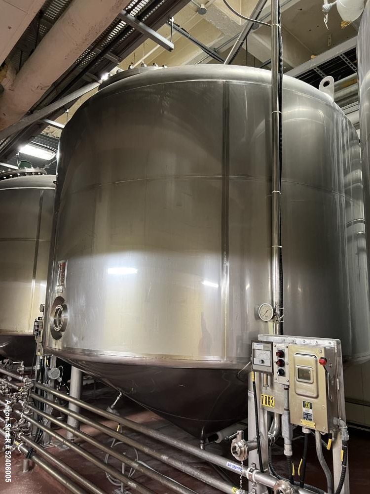 Used Falco Stainless Steel Equipment Jacketed Pressure Tank, Approximate 4000 Ga