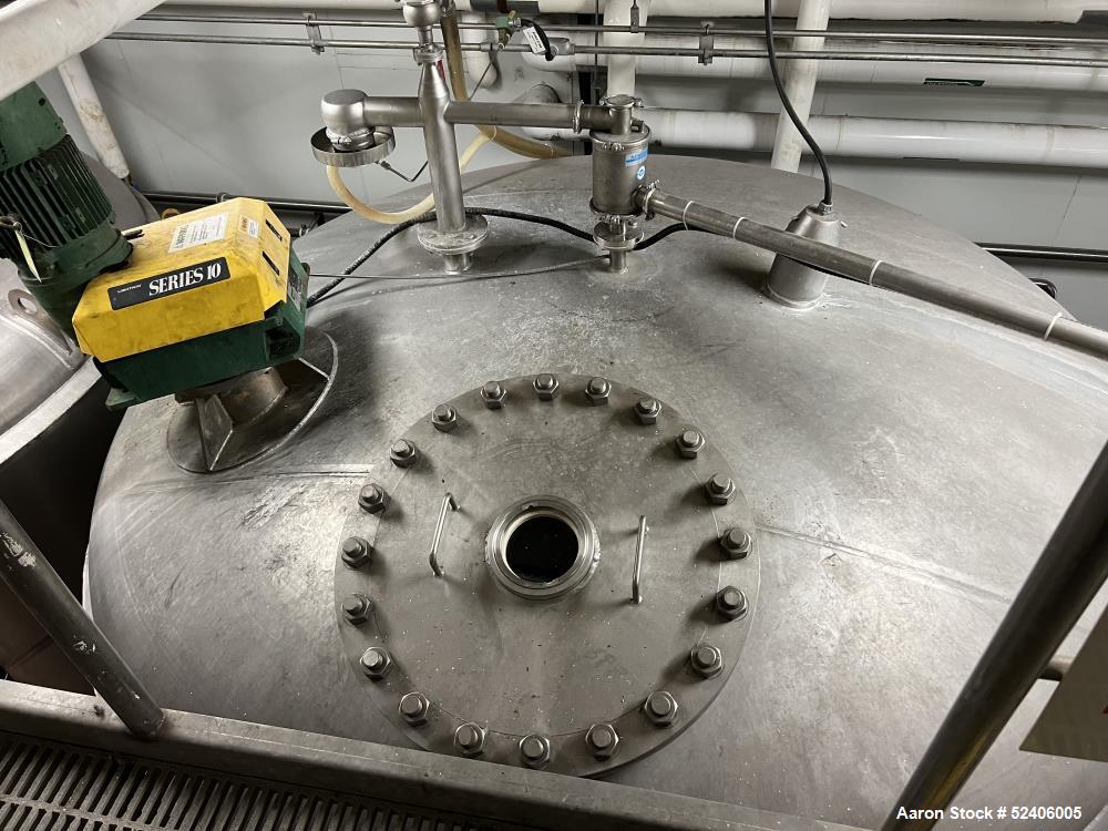 Used Falco Stainless Steel Equipment Jacketed Pressure Tank, Approximate 4000 Ga